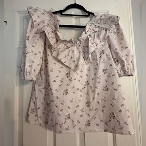 Floral Ruffle Blouse hyacinth house - tuckernuck